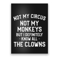 Not My Circus Not My Monkeys But I Definitely Know Nanny Poster
