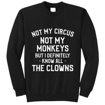 Not My Circus Not My Monkeys But I Definitely Know Nanny Tall Sweatshirt