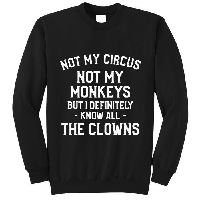 Not My Circus Not My Monkeys But I Definitely Know Nanny Tall Sweatshirt
