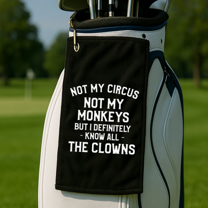 Not My Circus Not My Monkeys But I Definitely Know Nanny Golf Towel