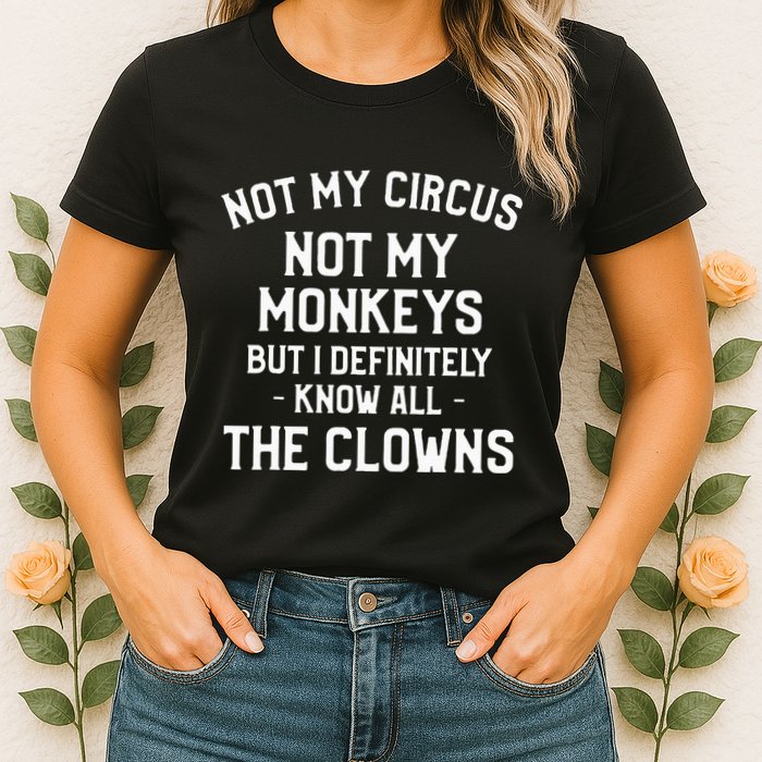 Not My Circus Not My Monkeys But I Definitely Know Nanny Womens T-Shirt