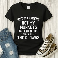 Not My Circus Not My Monkeys But I Definitely Know Nanny Womens T-Shirt