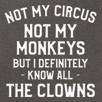 Not My Circus Not My Monkeys But I Definitely Know Nanny Cotton Canvas Backpack