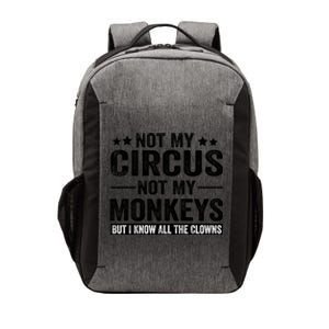 Not My Circus Not My Monkeys But I Definitely Know All The Clowns Funny Saying Vector Backpack