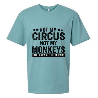 Not My Circus Not My Monkeys But I Definitely Know All The Clowns Funny Saying Sueded Cloud Jersey T-Shirt