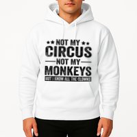 Not My Circus Not My Monkeys But I Definitely Know All The Clowns Funny Saying Hoodie