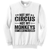 Not My Circus Not My Monkeys But I Definitely Know All The Clowns Funny Saying Sweatshirt