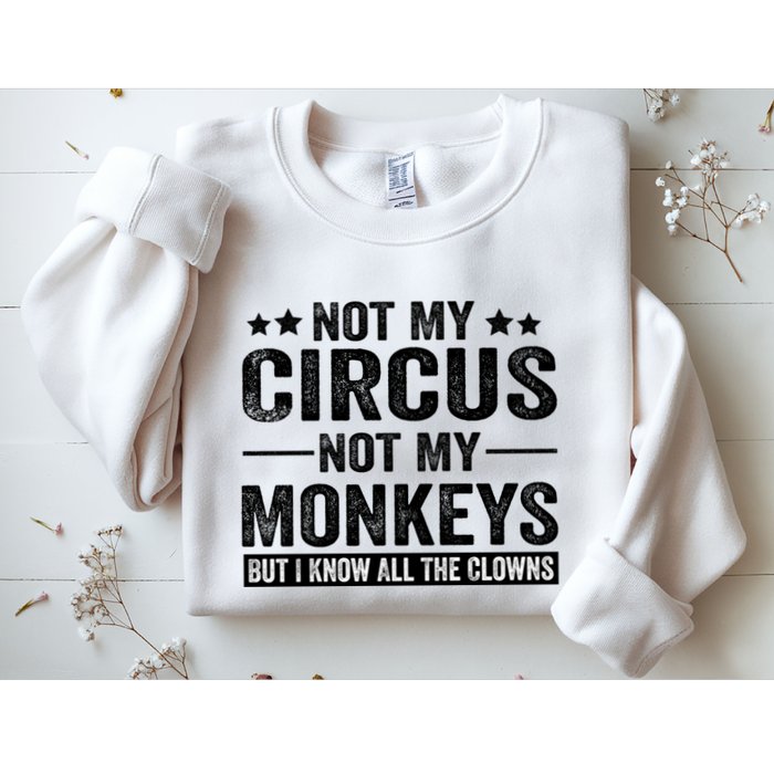 Not My Circus Not My Monkeys But I Definitely Know All The Clowns Funny Saying Sweatshirt