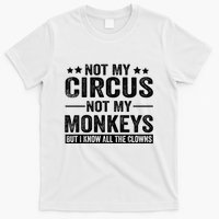 Not My Circus Not My Monkeys But I Definitely Know All The Clowns Funny Saying T-Shirt