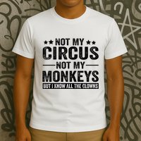 Not My Circus Not My Monkeys But I Definitely Know All The Clowns Funny Saying T-Shirt