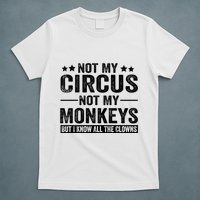 Not My Circus Not My Monkeys But I Definitely Know All The Clowns Funny Saying T-Shirt