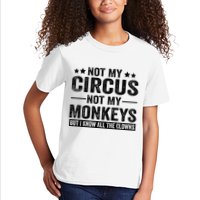 Not My Circus Not My Monkeys But I Definitely Know All The Clowns Funny Saying Kids T-Shirt