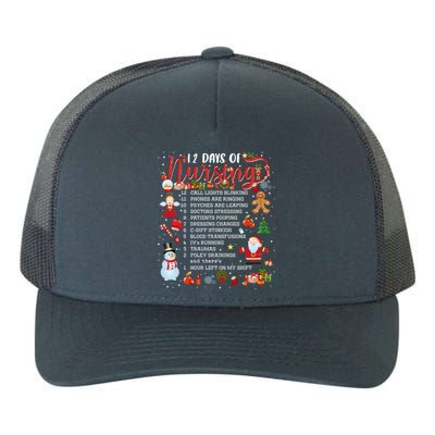 Nurses Merry Christmas Nurse Funny 12 Days Of Nursing Xmas Gift Yupoong Adult 5-Panel Trucker Hat