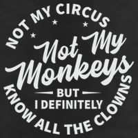 Not My Circus Not My Monkeys But I Definitely Know All The Clowns Funny Saying Cool Comfort Performance Bucket Hat