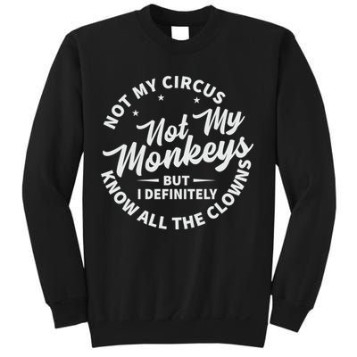 Not My Circus Not My Monkeys But I Definitely Know All The Clowns Funny Saying Sweatshirt