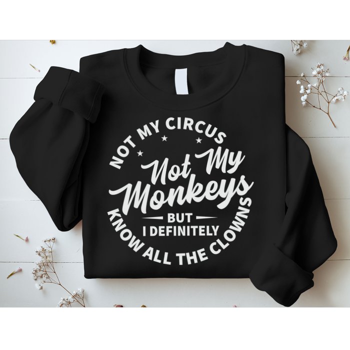 Not My Circus Not My Monkeys But I Definitely Know All The Clowns Funny Saying Sweatshirt