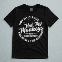 Not My Circus Not My Monkeys But I Definitely Know All The Clowns Funny Saying T-Shirt