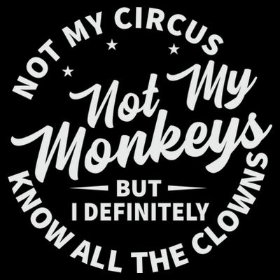 Not My Circus Not My Monkeys But I Definitely Know All The Clowns Funny Saying T-Shirt