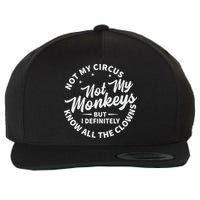 Not My Circus Not My Monkeys But I Definitely Know All The Clowns Funny Saying Wool Snapback Cap