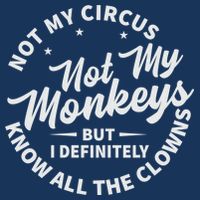 Not My Circus Not My Monkeys But I Definitely Know All The Clowns Funny Saying Infant Baby Jersey Bodysuit