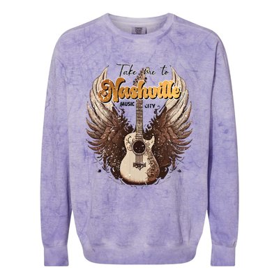 Nashville Music City Super Soft Howdy Colorblast Crewneck Sweatshirt