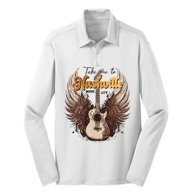 Nashville Music City Super Soft Howdy Silk Touch Performance Long Sleeve Polo