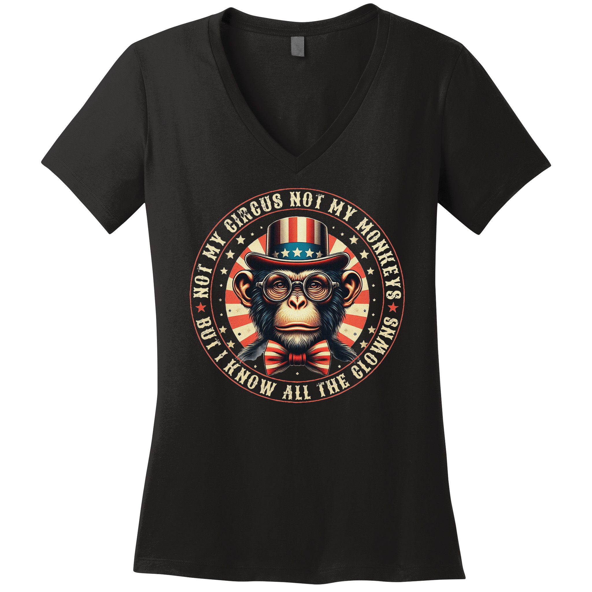 Not My Circus Not My Monkeys But I Know All The Clowns Women's V-Neck T-Shirt