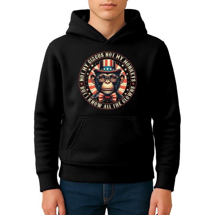 Not My Circus Not My Monkeys But I Know All The Clowns Kids Hoodie