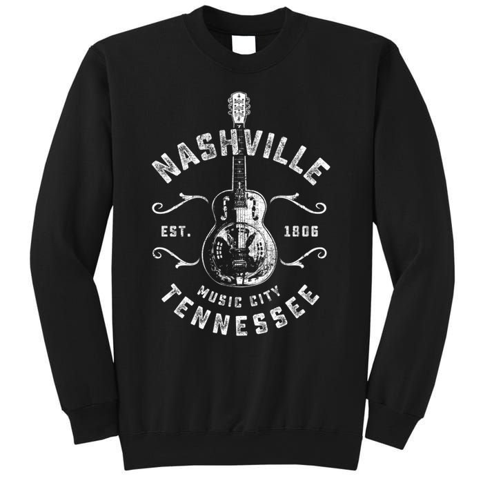 Nashville Music City Usa Gift Funny Vintage Gift Sweatshirt