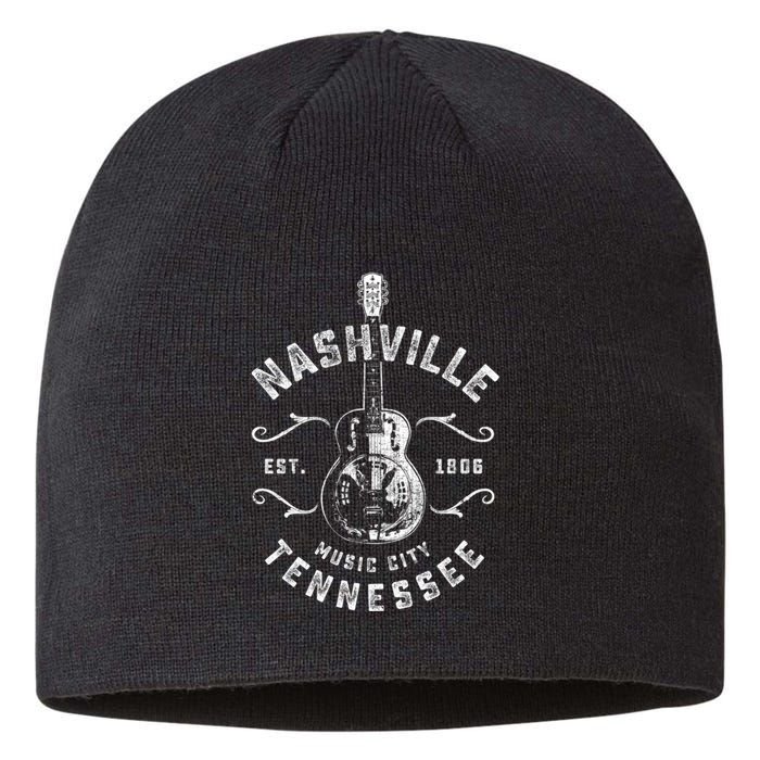 Nashville Music City Usa Gift Funny Vintage Gift Sustainable Beanie