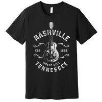 Nashville Music City Usa Gift Funny Vintage Gift Premium T-Shirt