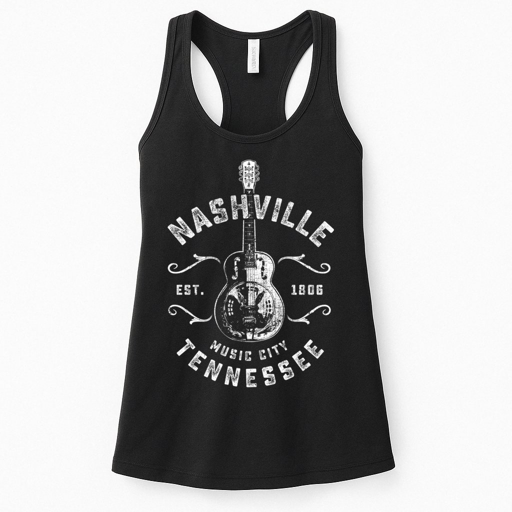 Nashville Music City Usa Gift Funny Vintage Gift Womens Tank Top