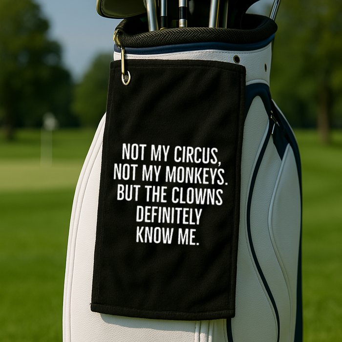 Not My Circus Not My Monkeys But The Clowns Definitely Know Golf Towel