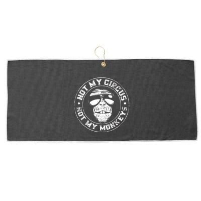 Not My Circus Not My Monkeys Large Microfiber Waffle Golf Towel