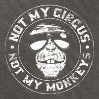 Not My Circus Not My Monkeys Cotton Canvas Backpack