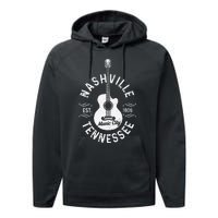 Nashville - Music City Tennessee Country Music Souvenir Performance Fleece Hoodie