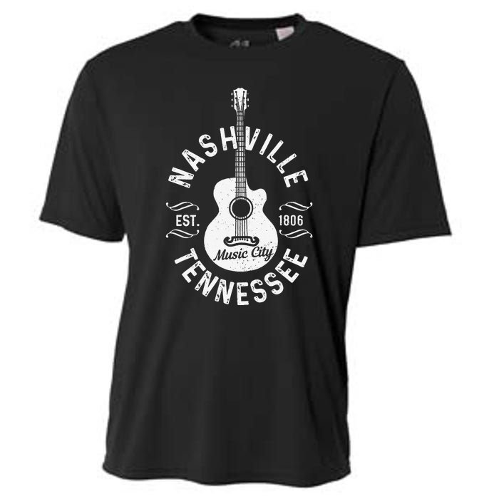 Nashville - Music City Tennessee Country Music Souvenir Cooling Performance Crew T-Shirt