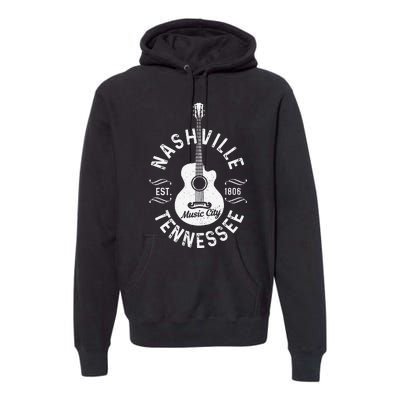 Nashville - Music City Tennessee Country Music Souvenir Premium Hoodie