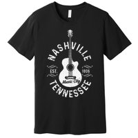 Nashville - Music City Tennessee Country Music Souvenir Premium T-Shirt