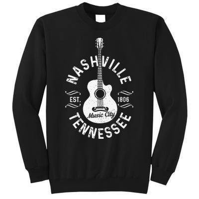 Nashville - Music City Tennessee Country Music Souvenir Tall Sweatshirt