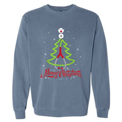 Nurse Merry Christmas Tree Stethoscope Xmas Nurse Christmas Garment-Dyed Sweatshirt