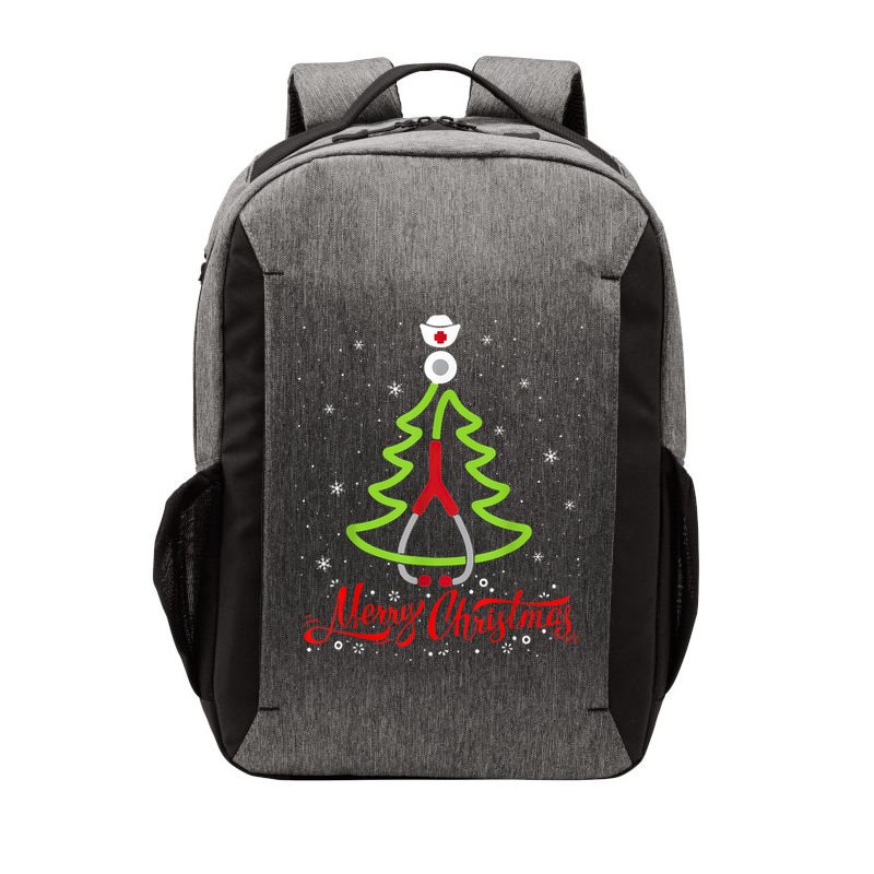 Nurse Merry Christmas Tree Stethoscope Xmas Nurse Christmas Vector Backpack
