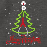 Nurse Merry Christmas Tree Stethoscope Xmas Nurse Christmas Vector Backpack