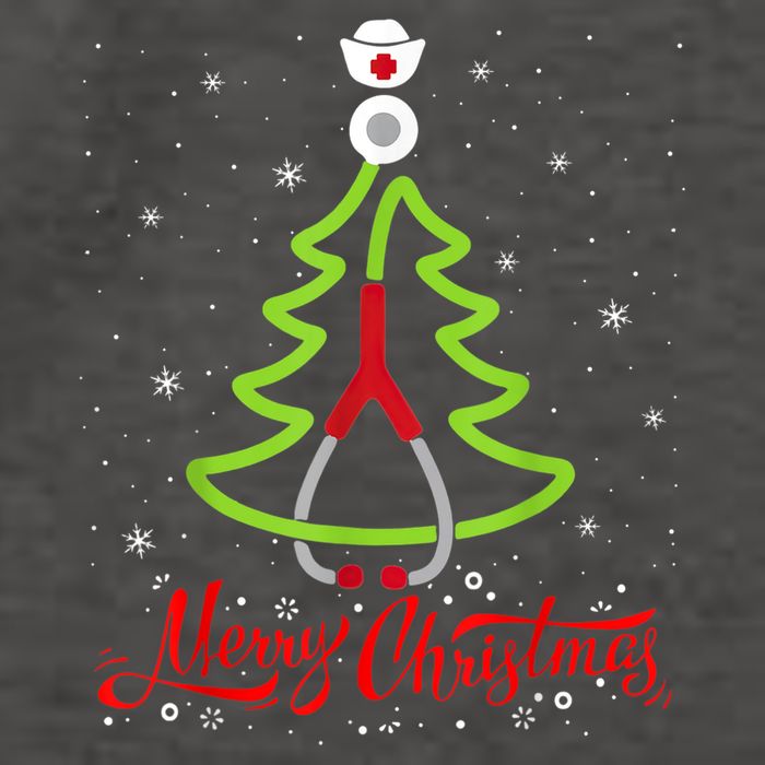 Nurse Merry Christmas Tree Stethoscope Xmas Nurse Christmas Vector Backpack