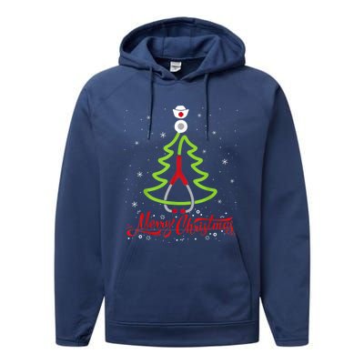 Nurse Merry Christmas Tree Stethoscope Xmas Nurse Christmas Performance Fleece Hoodie