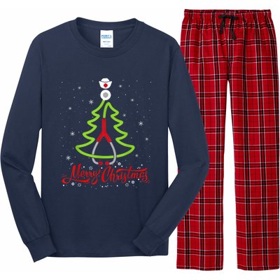 Nurse Merry Christmas Tree Stethoscope Xmas Nurse Christmas Long Sleeve Pajama Set