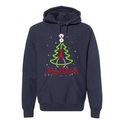 Nurse Merry Christmas Tree Stethoscope Xmas Nurse Christmas Premium Hoodie