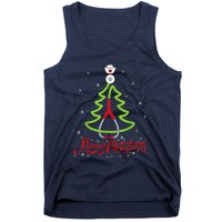 Nurse Merry Christmas Tree Stethoscope Xmas Nurse Christmas Tank Top