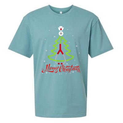 Nurse Merry Christmas Tree Stethoscope Xmas Nurse Christmas Sueded Cloud Jersey T-Shirt