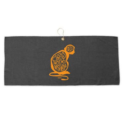 Not My Circus Not My Monkeys Large Microfiber Waffle Golf Towel